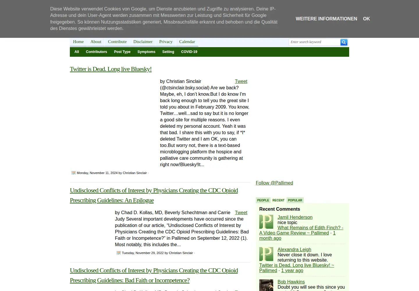 Screenshot of pallimed.org