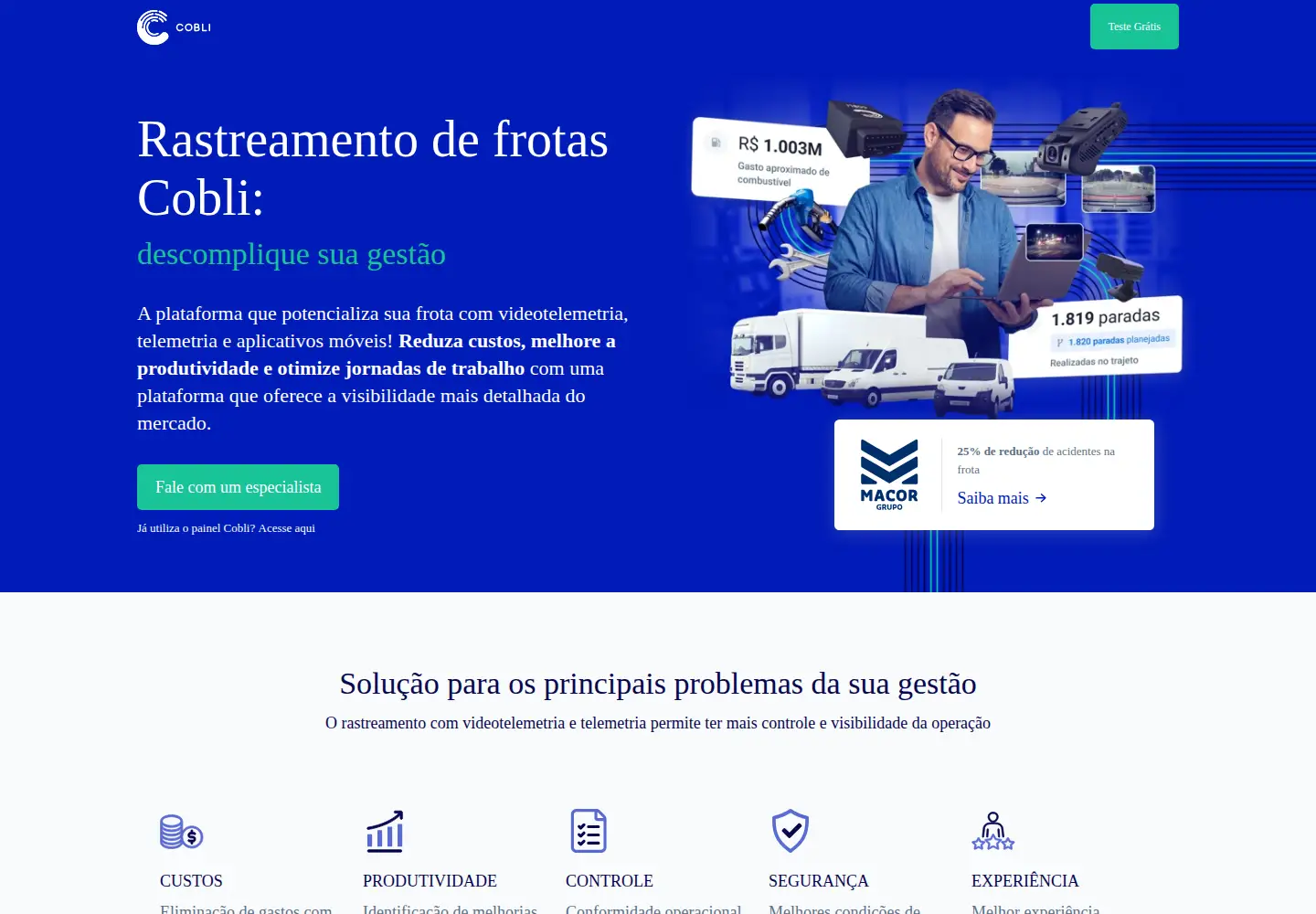 Screenshot of cobli.co