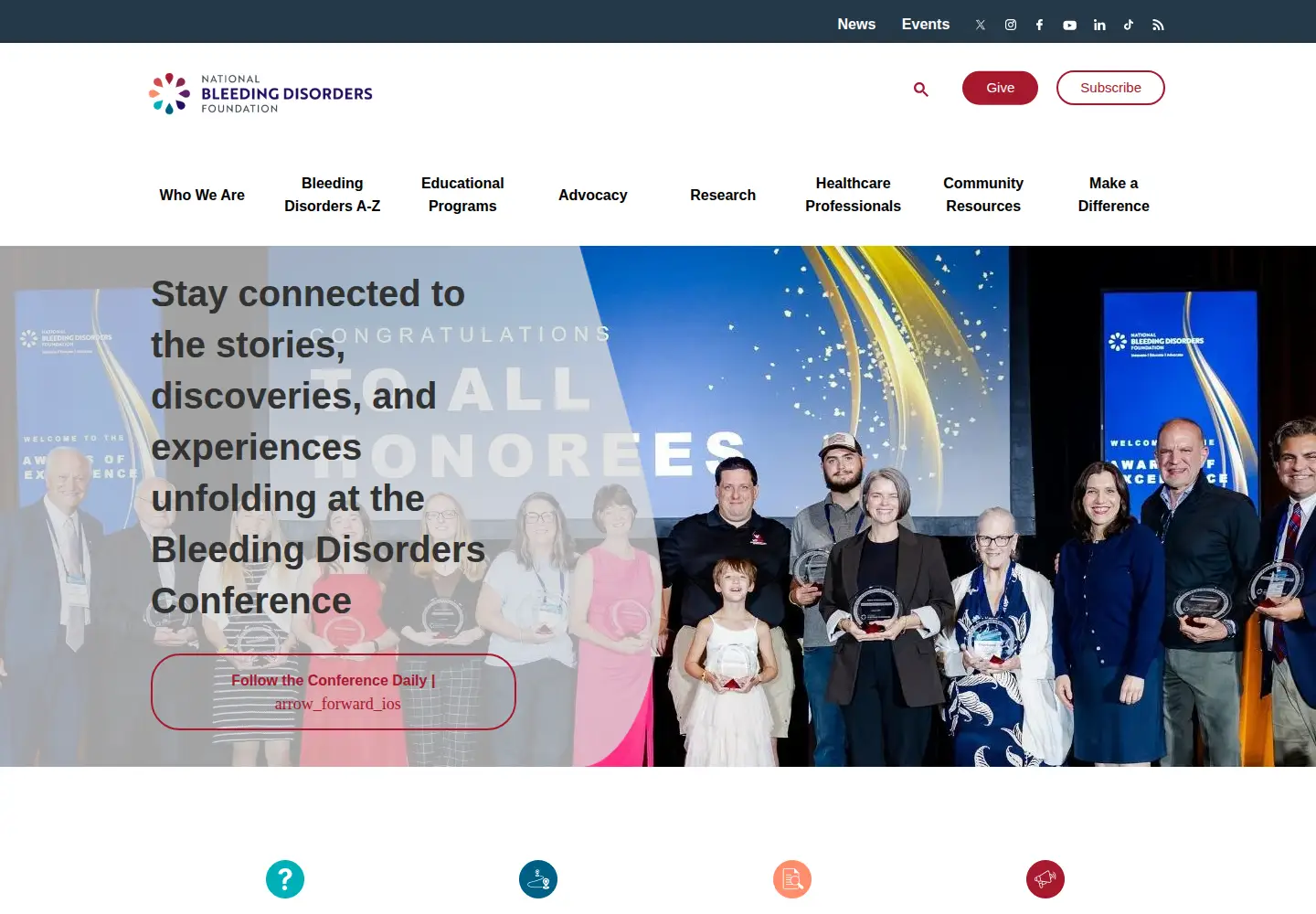 Screenshot of bleeding.org