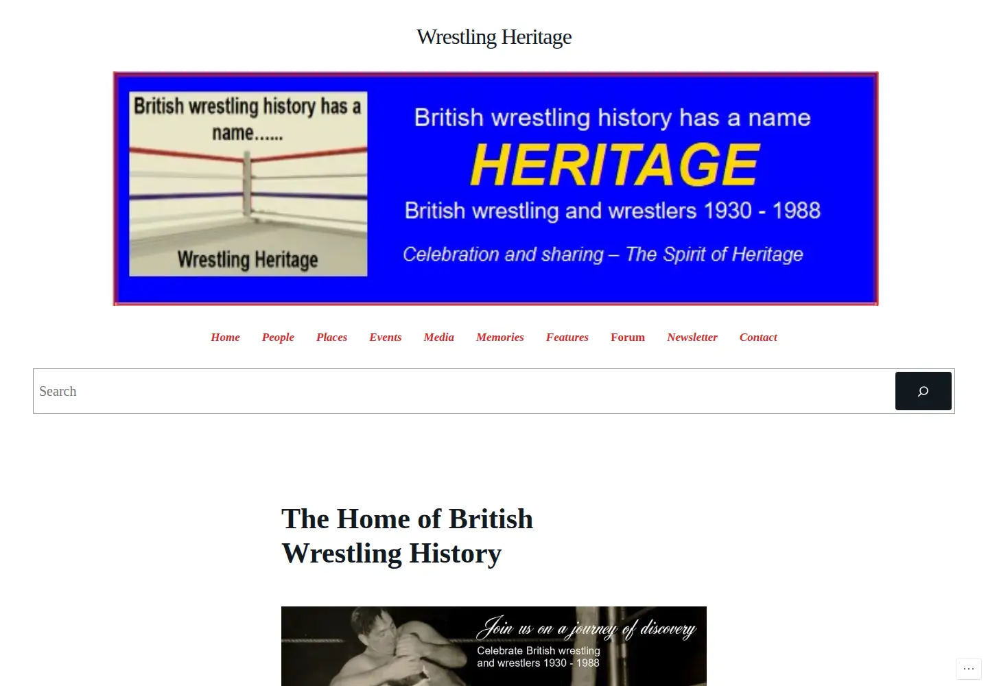 Screenshot of wrestlingheritage.co.uk