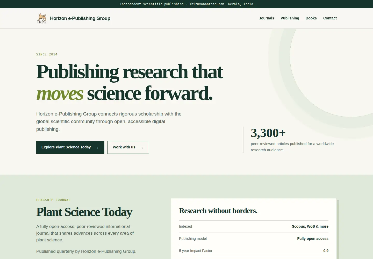 Screenshot of horizonepublishing.com