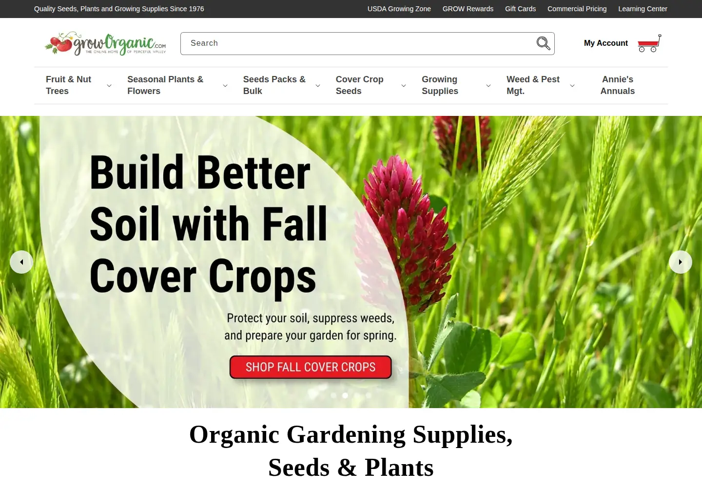 Screenshot of groworganic.com
