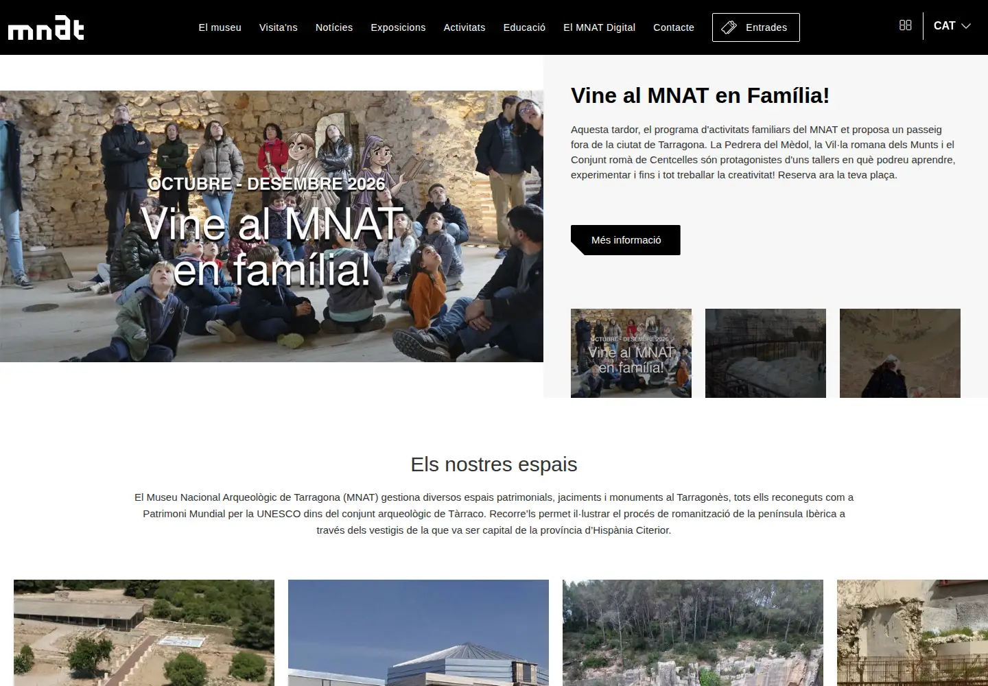 Captured homepage of mnat.cat in the current scan