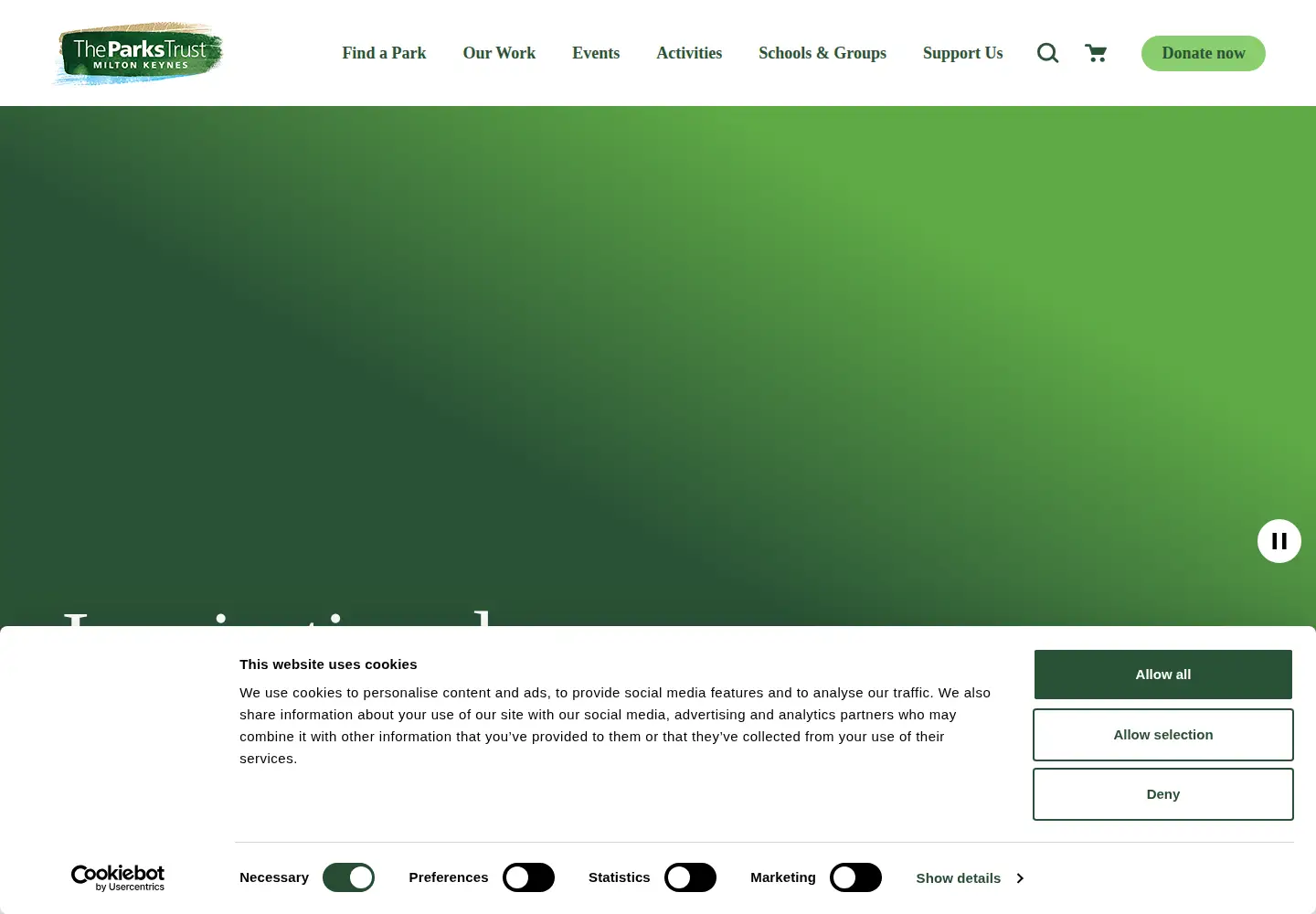 Screenshot of theparkstrust.com