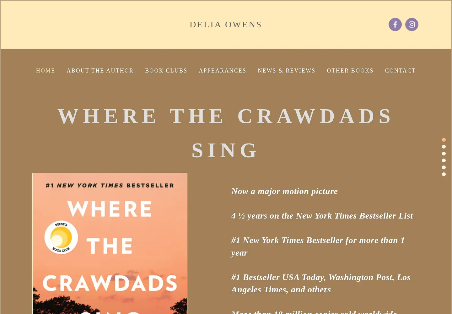 Screenshot of deliaowens.com