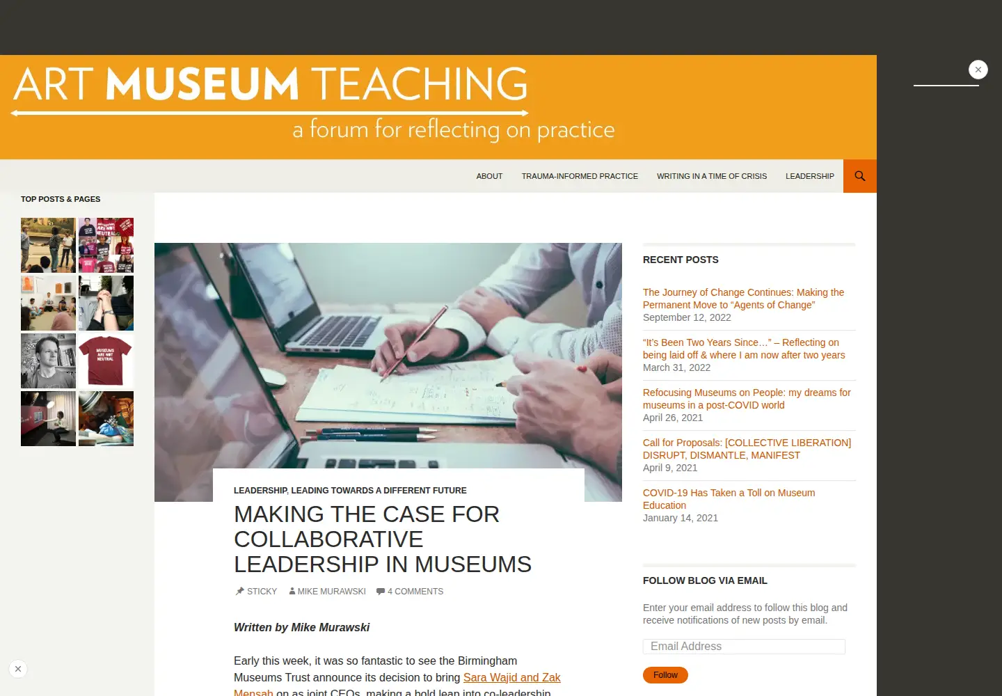 Screenshot of artmuseumteaching.com