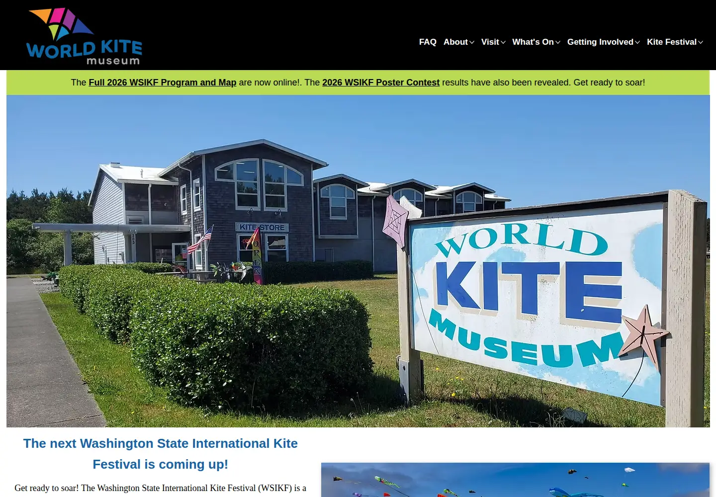 Screenshot of worldkitemuseum.com