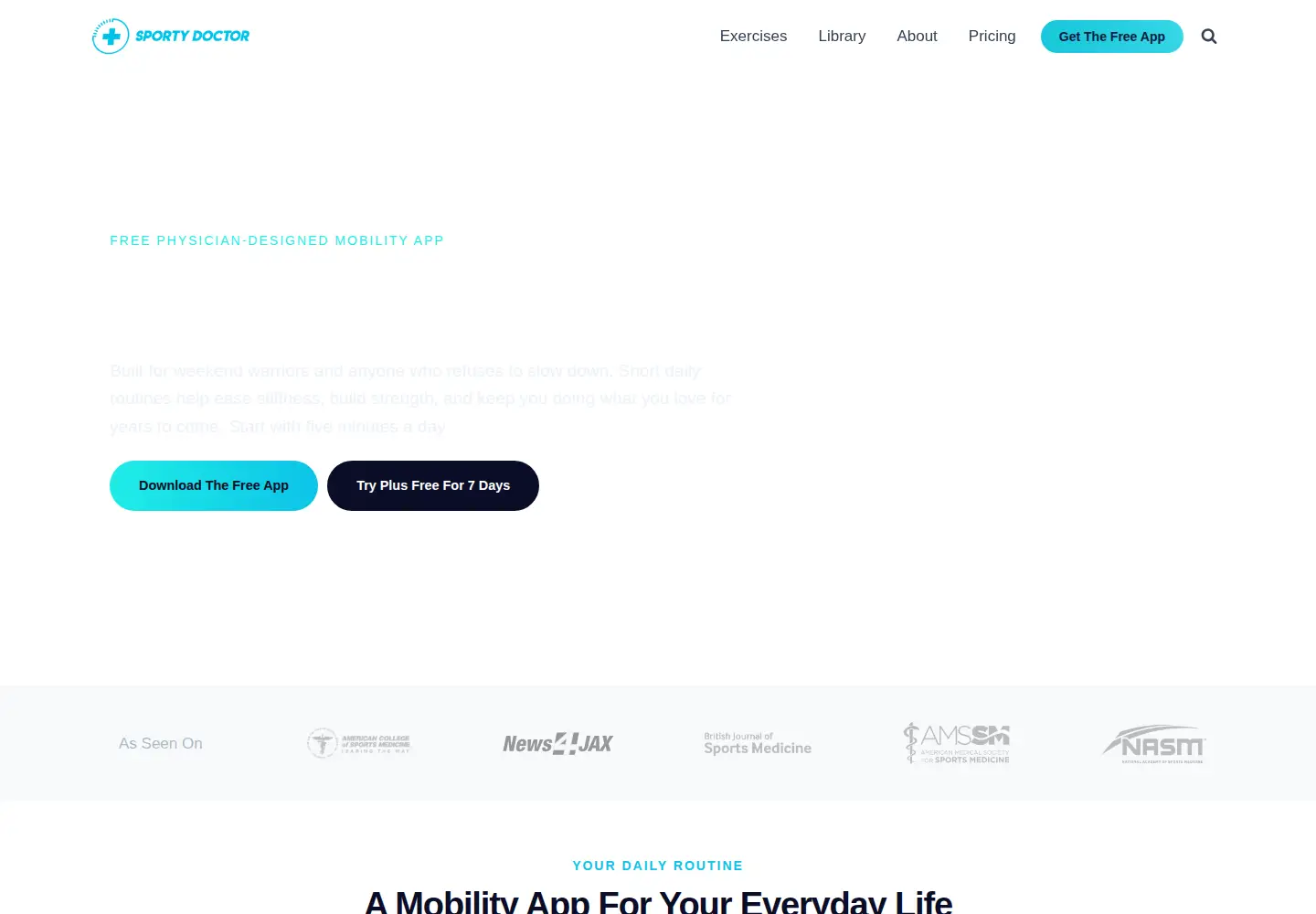 Screenshot of sportydoctor.com