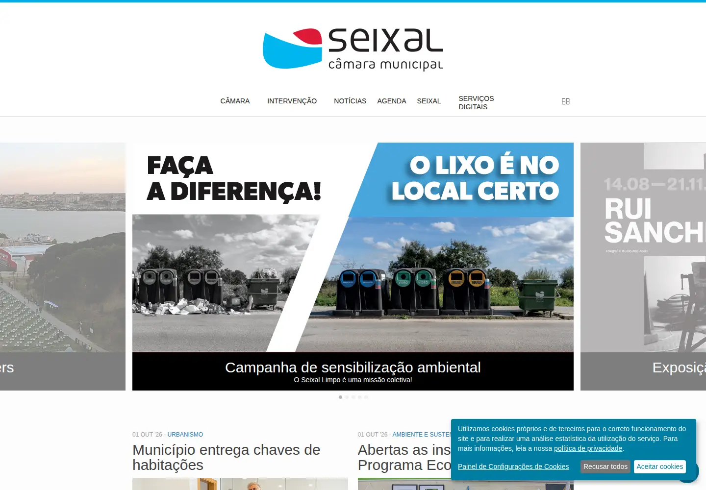 Screenshot of cm-seixal.pt