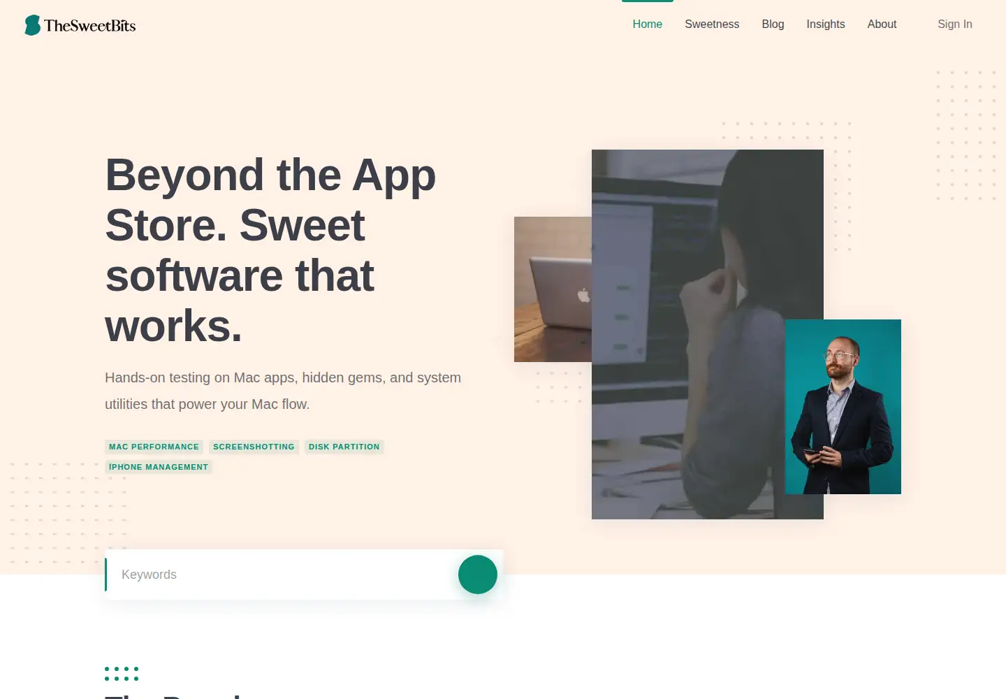 Screenshot of thesweetbits.com