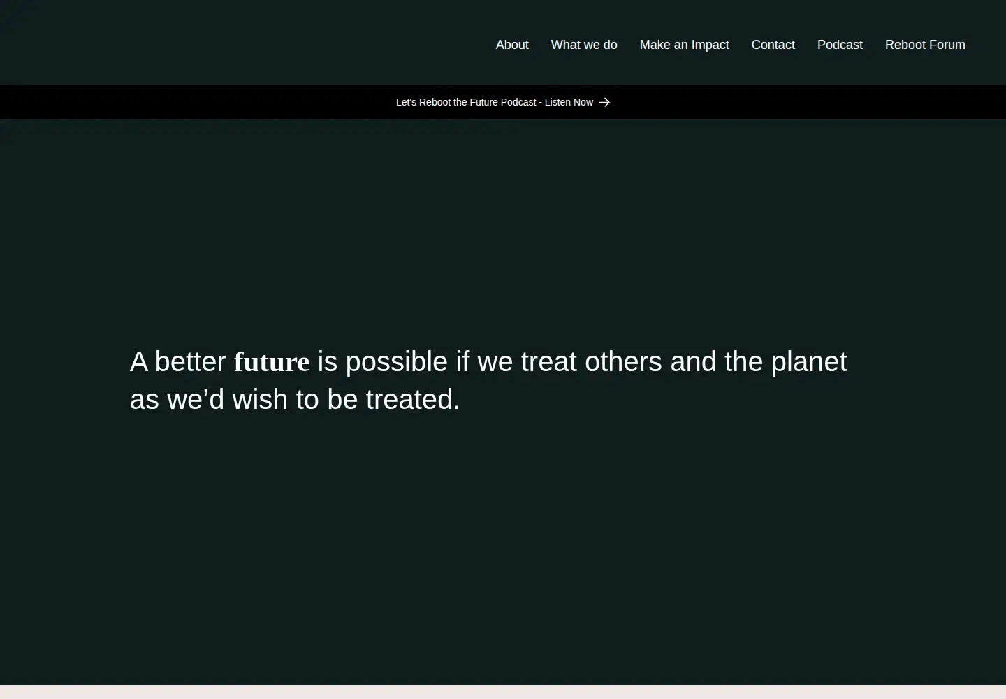 Screenshot of rebootthefuture.org