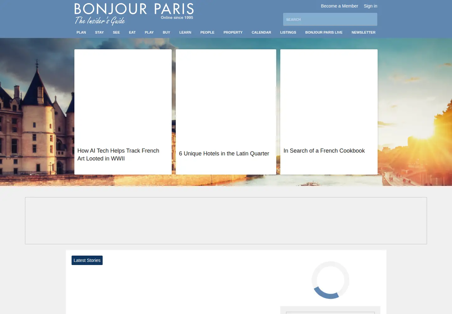 Screenshot of bonjourparis.com