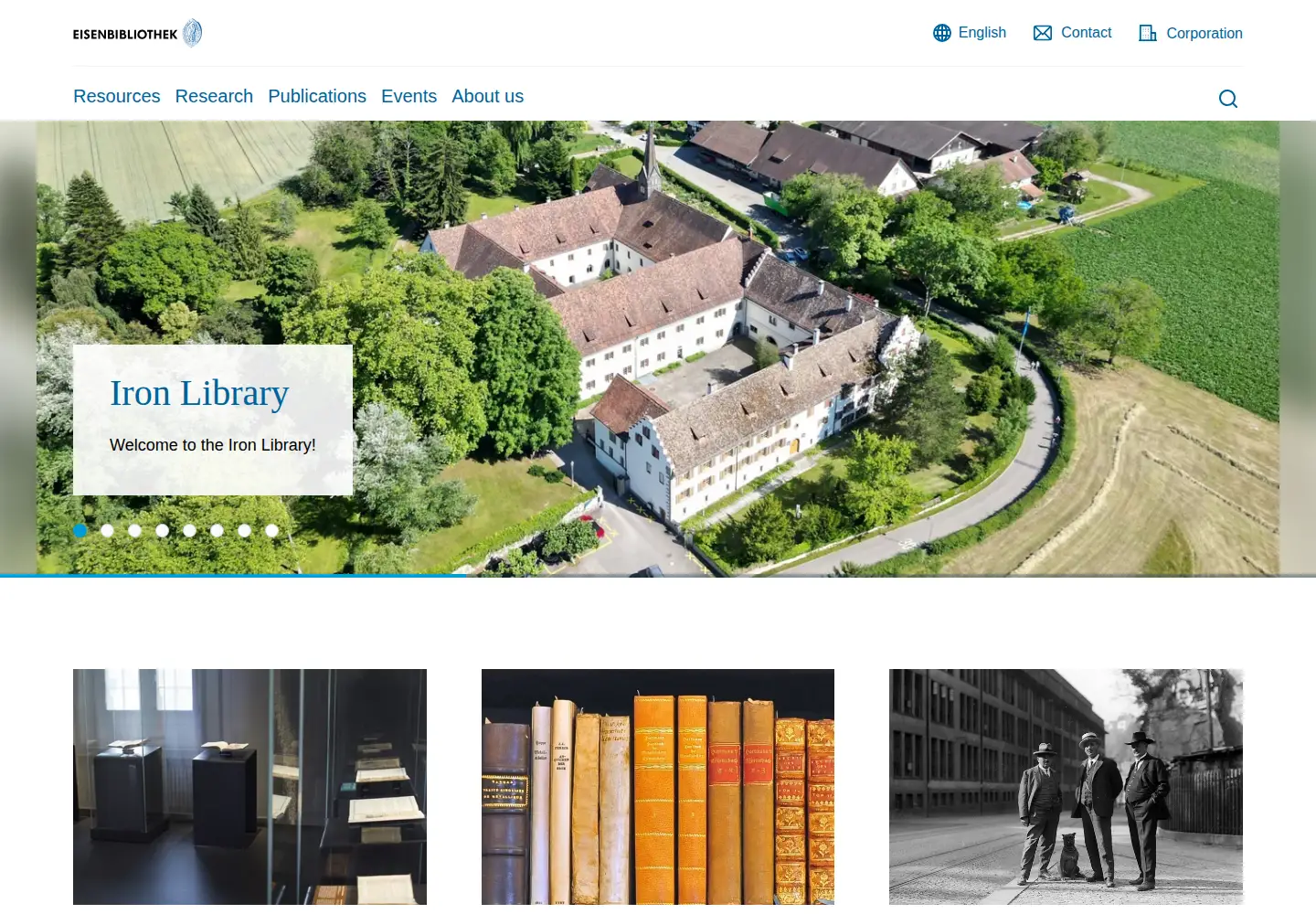 Screenshot of eisenbibliothek.ch
