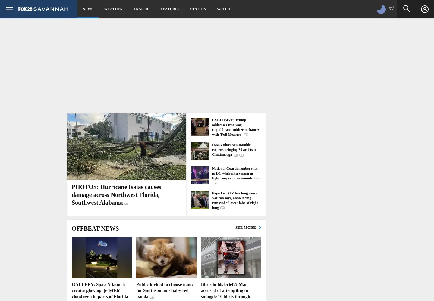 Screenshot of fox28savannah.com