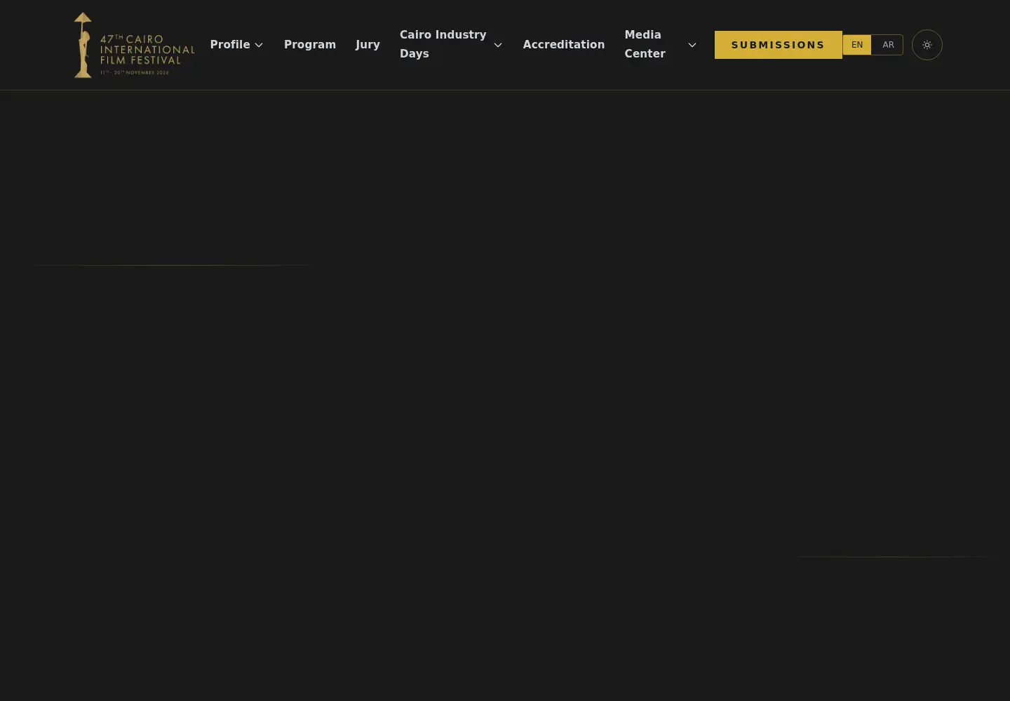 Captured homepage of ciff.org.eg in the current scan