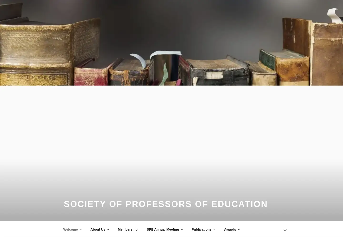 Captured homepage of societyofprofessorsofeducation.com in the current scan