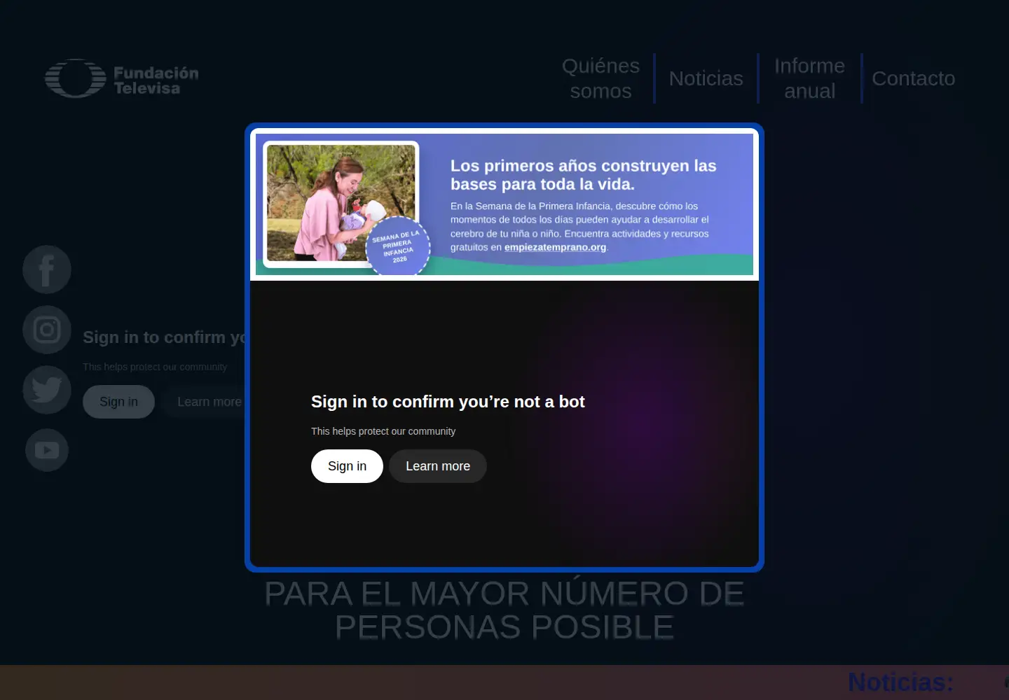 Screenshot of fundaciontelevisa.org