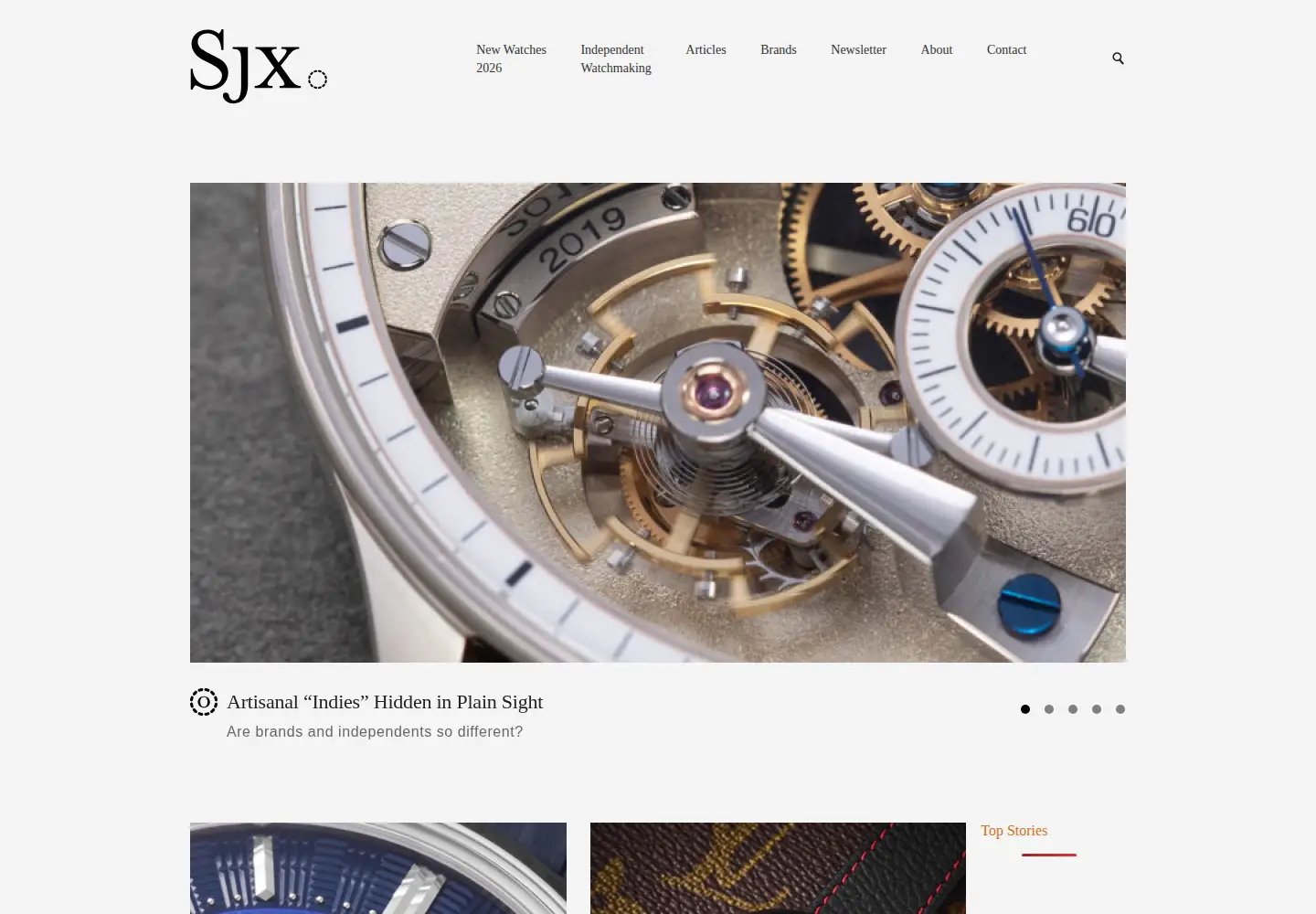 Screenshot of watchesbysjx.com