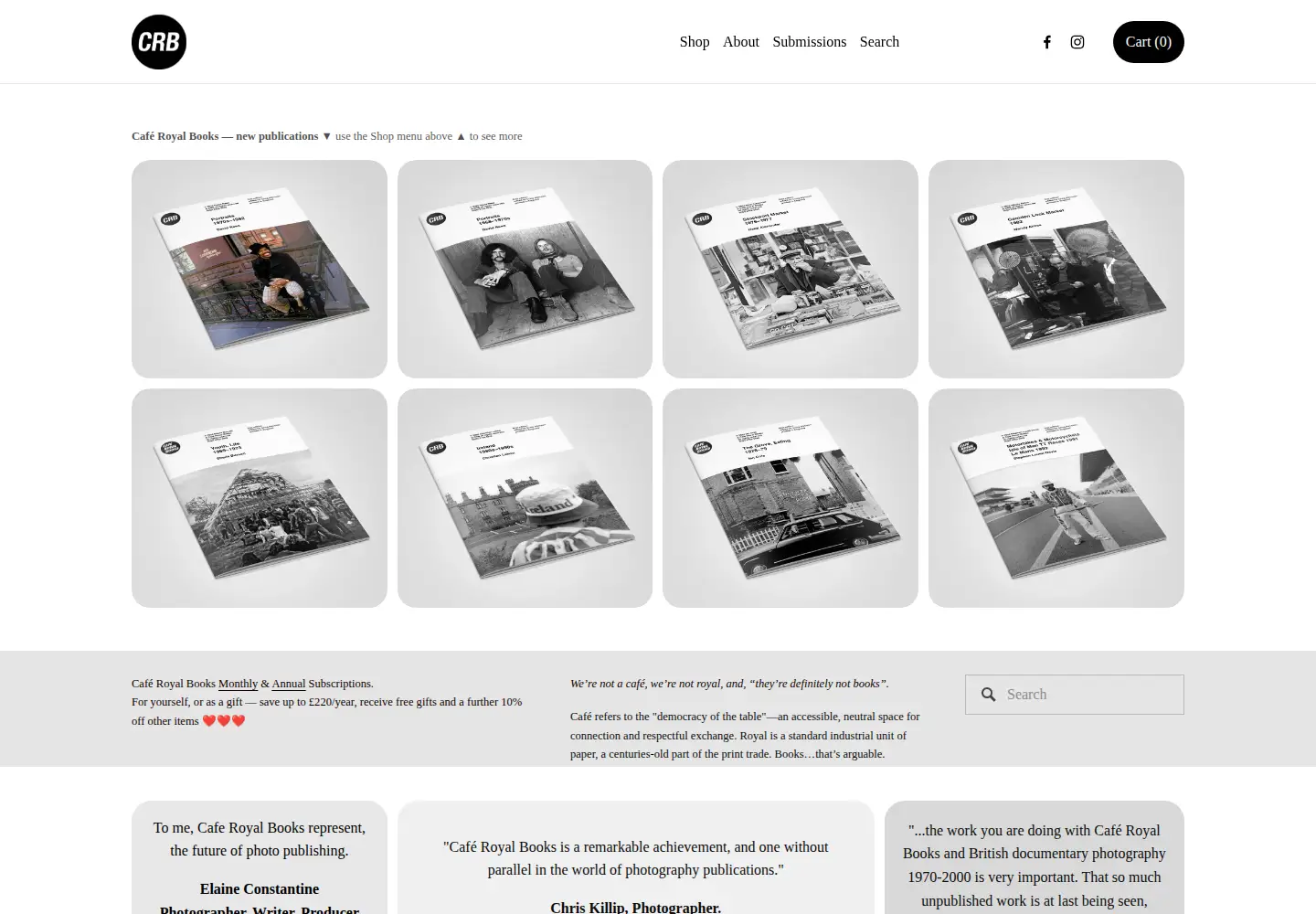Captured homepage of caferoyalbooks.com in the current scan