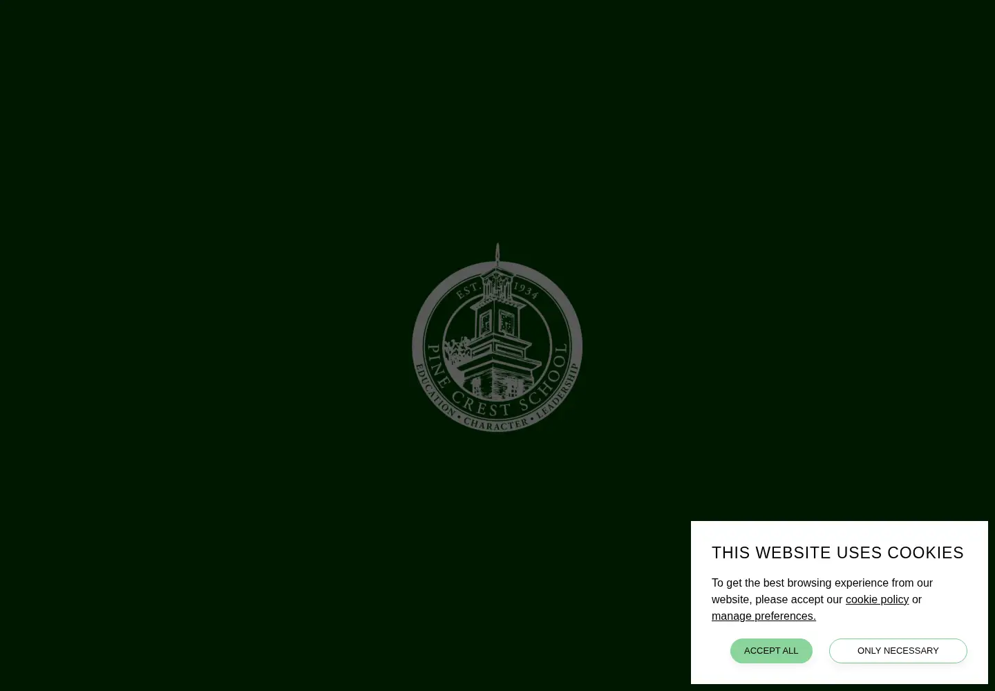 Captured homepage of pinecrest.edu in the current scan