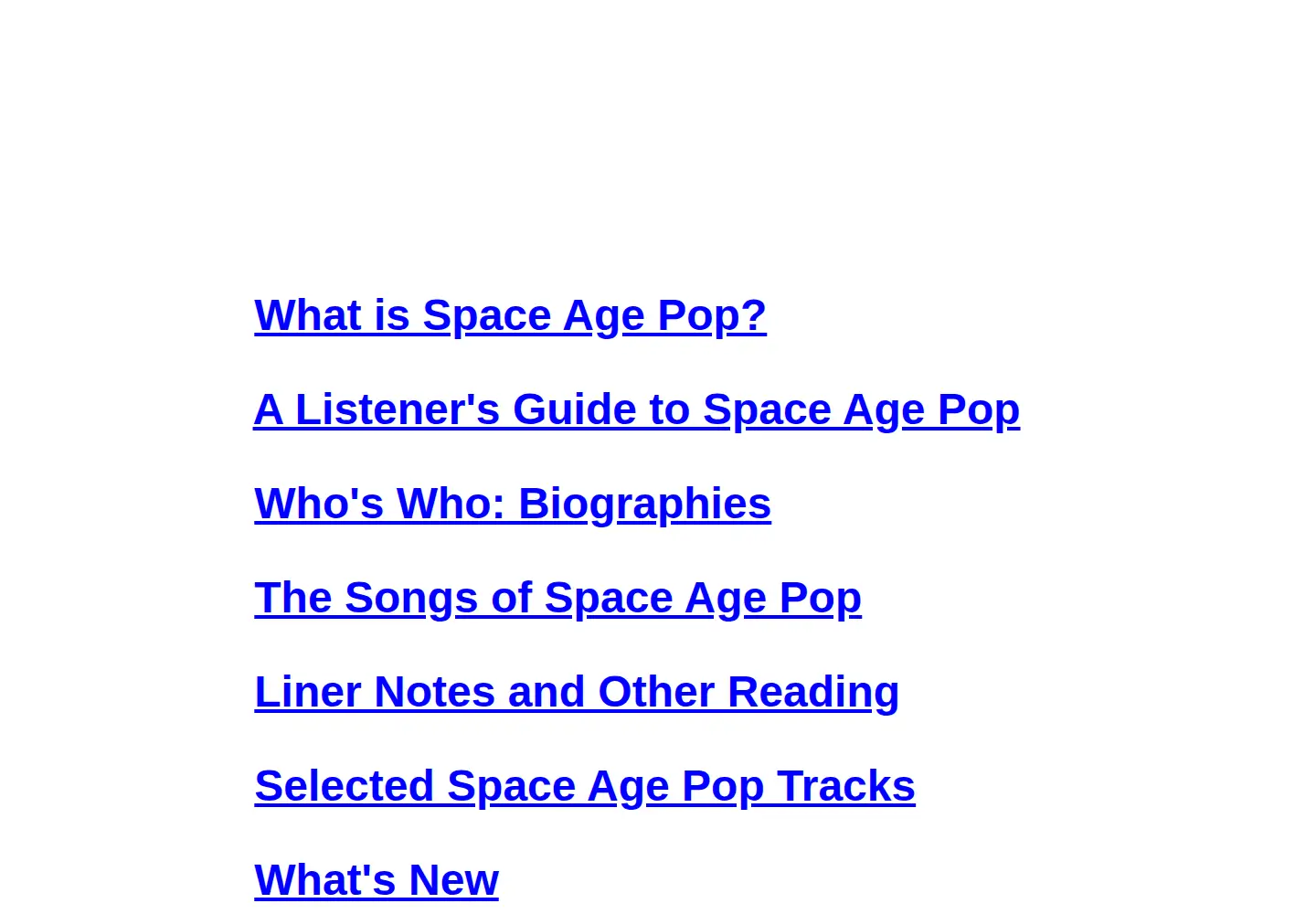 Screenshot of spaceagepop.com