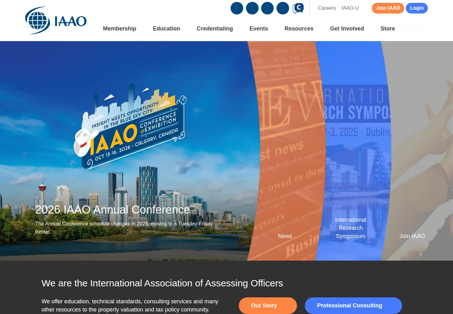 Screenshot of iaao.org