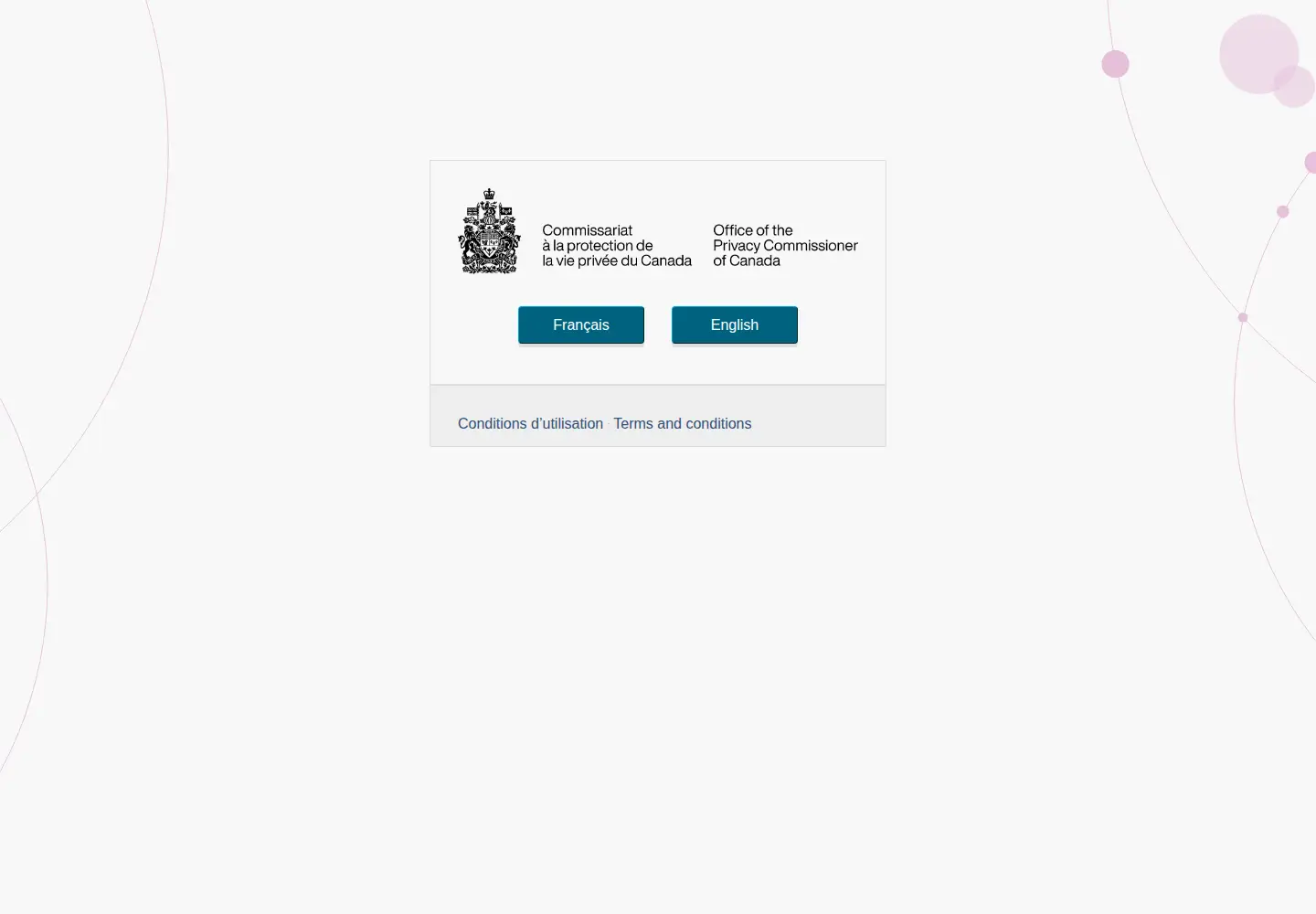 Screenshot of priv.gc.ca