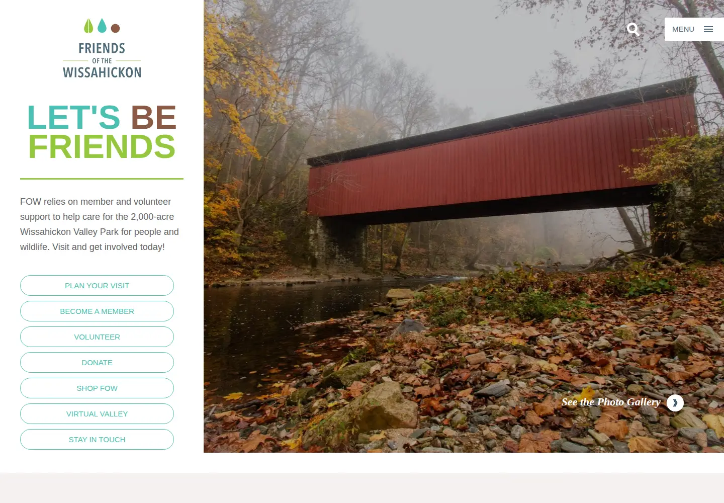 Captured homepage of fow.org in the current scan