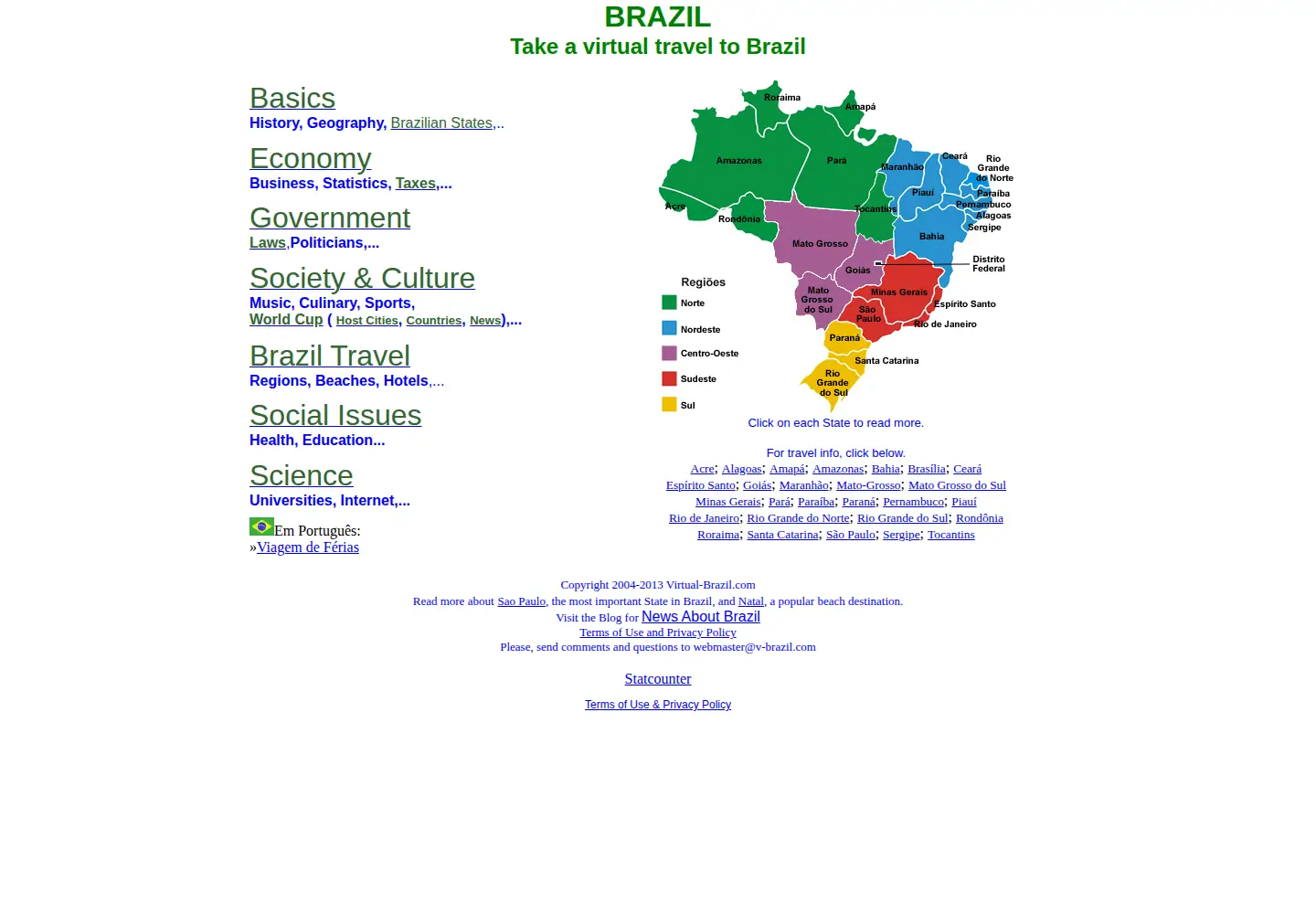 Captured homepage of v-brazil.com in the current scan