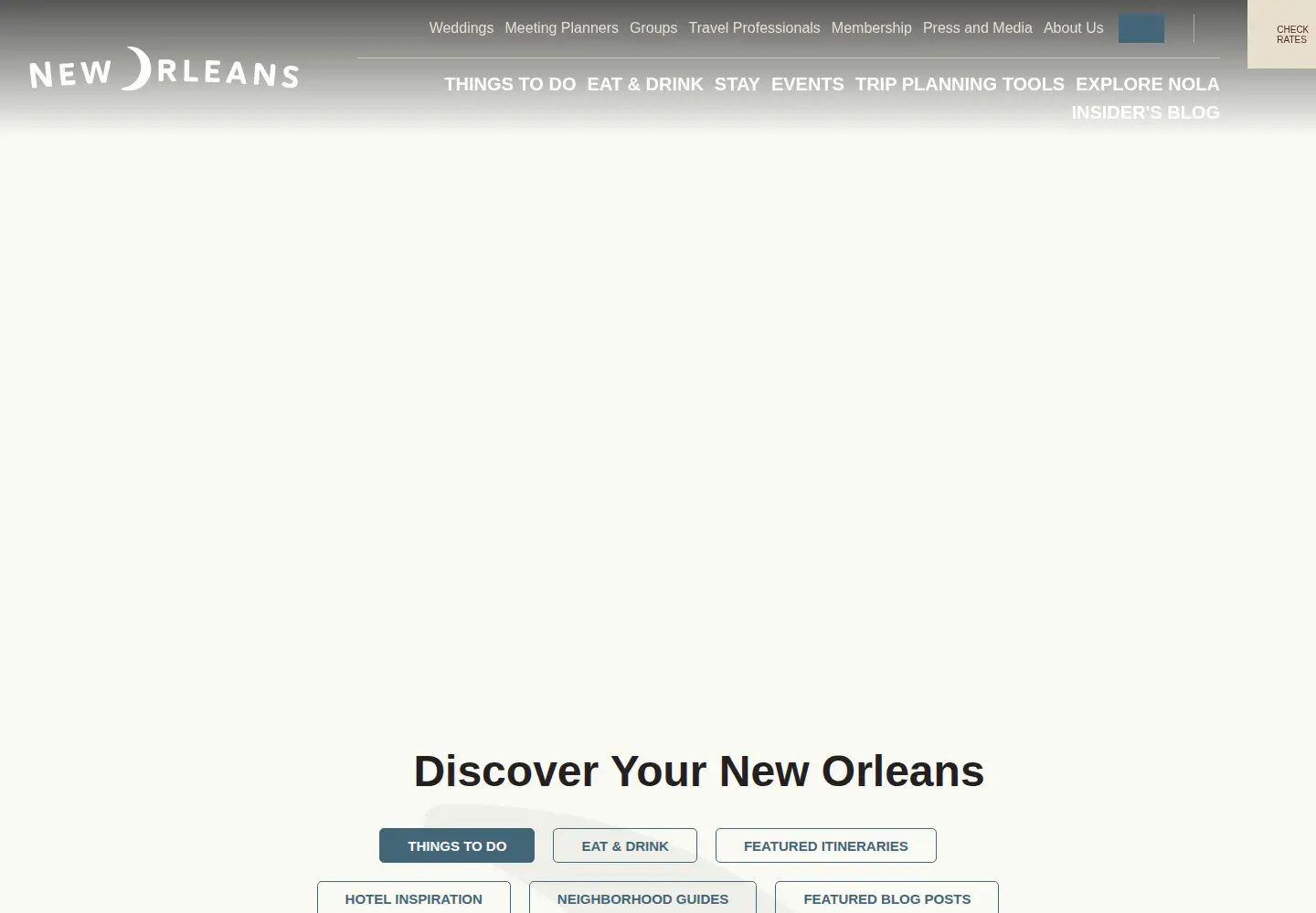 Screenshot of neworleanscvb.com