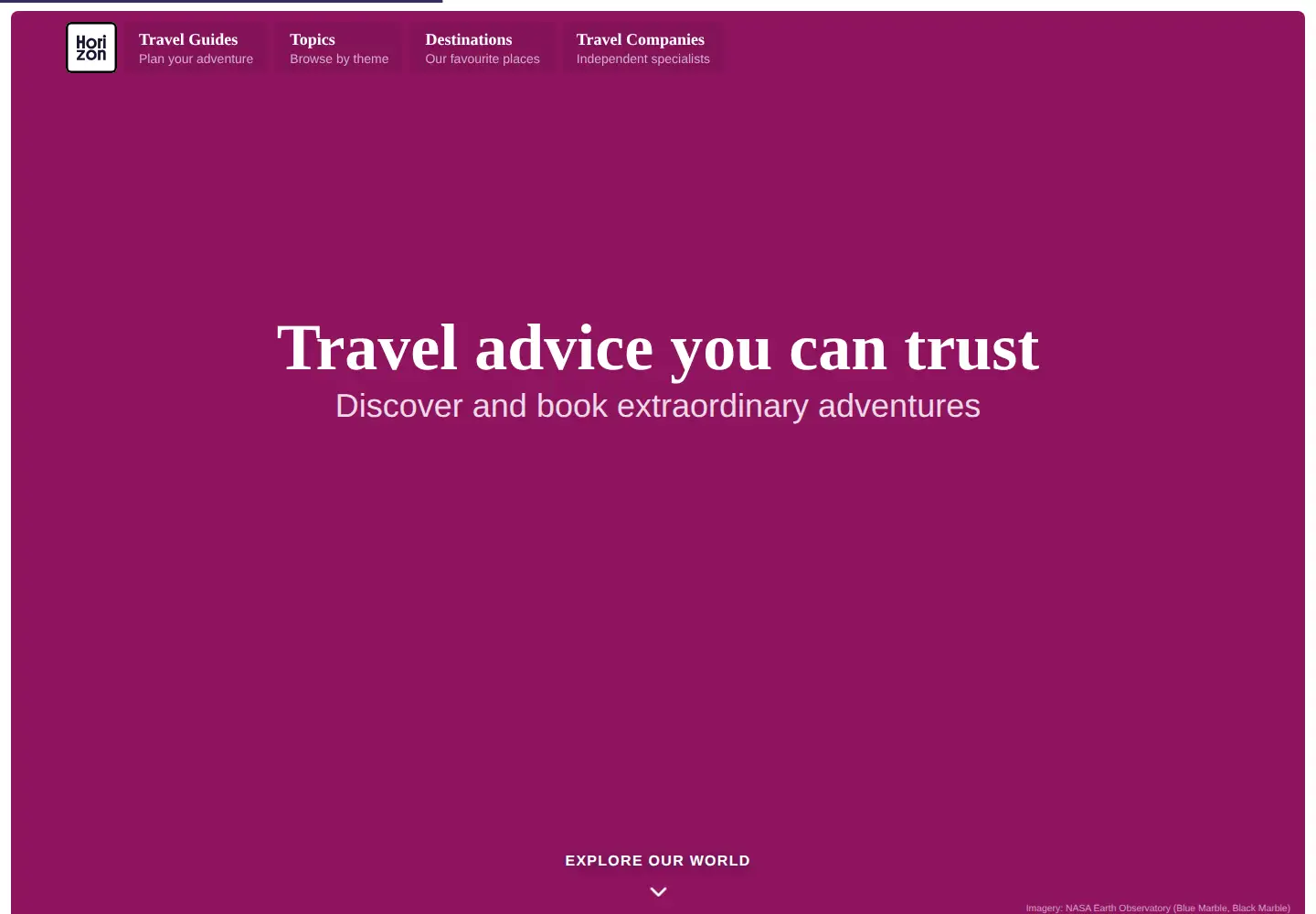 Screenshot of horizonguides.com