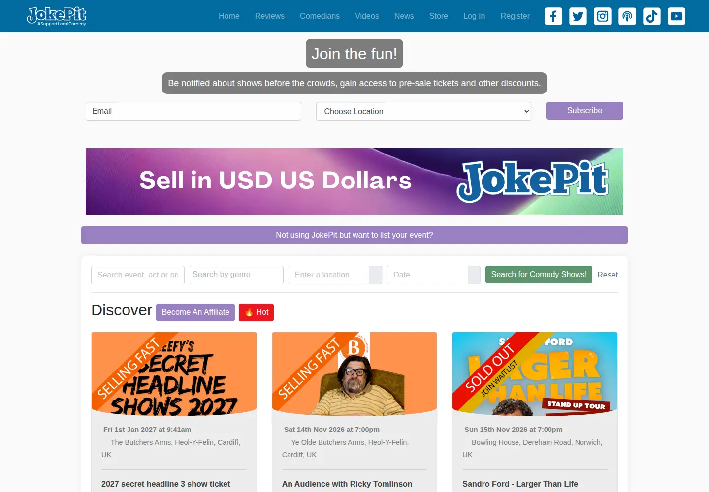 Screenshot of jokepit.com