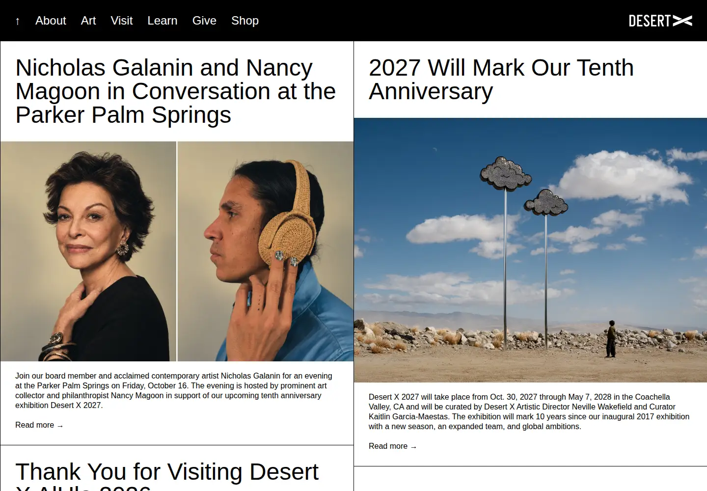 Screenshot of desertx.org
