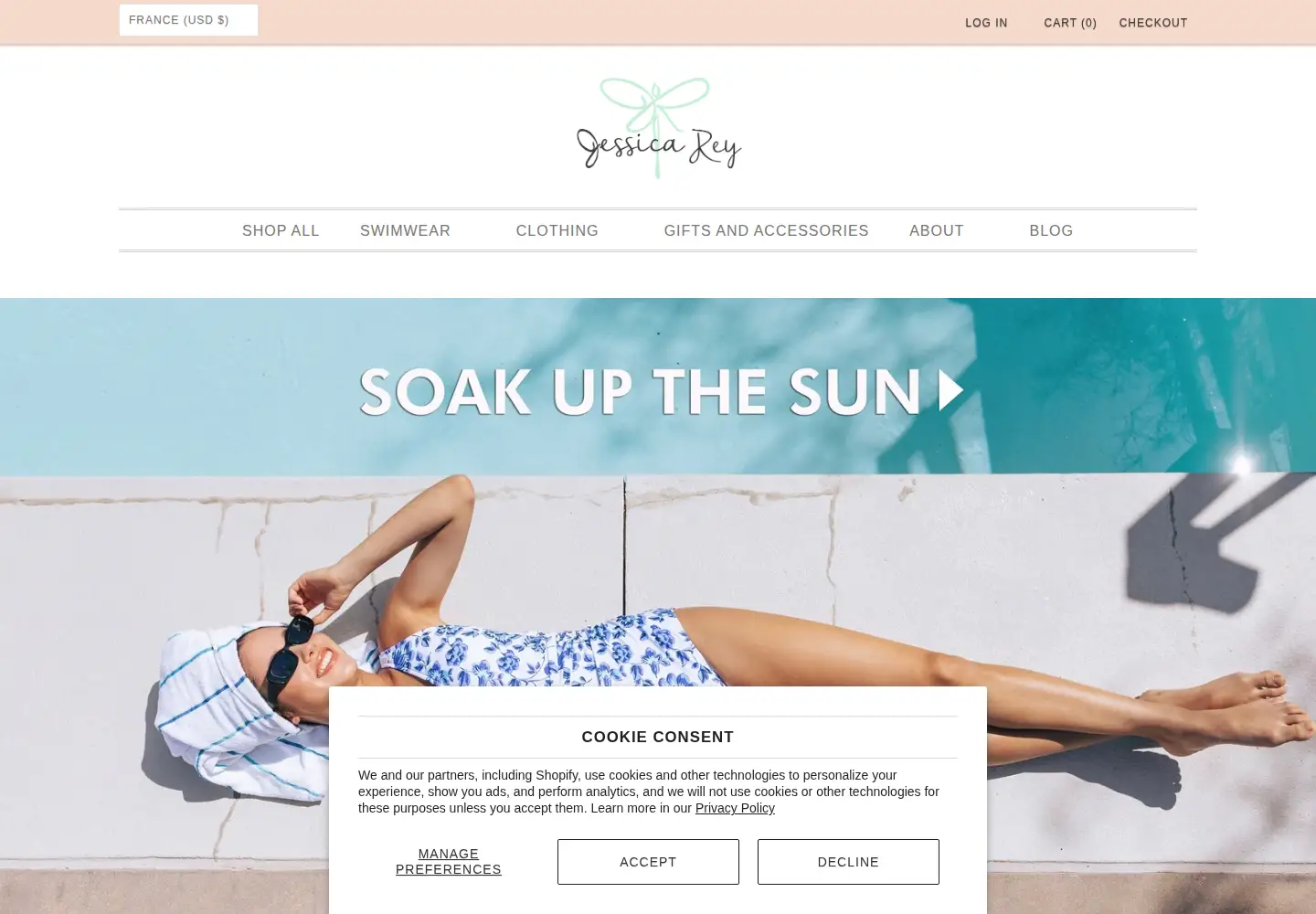 Screenshot of jessicarey.com