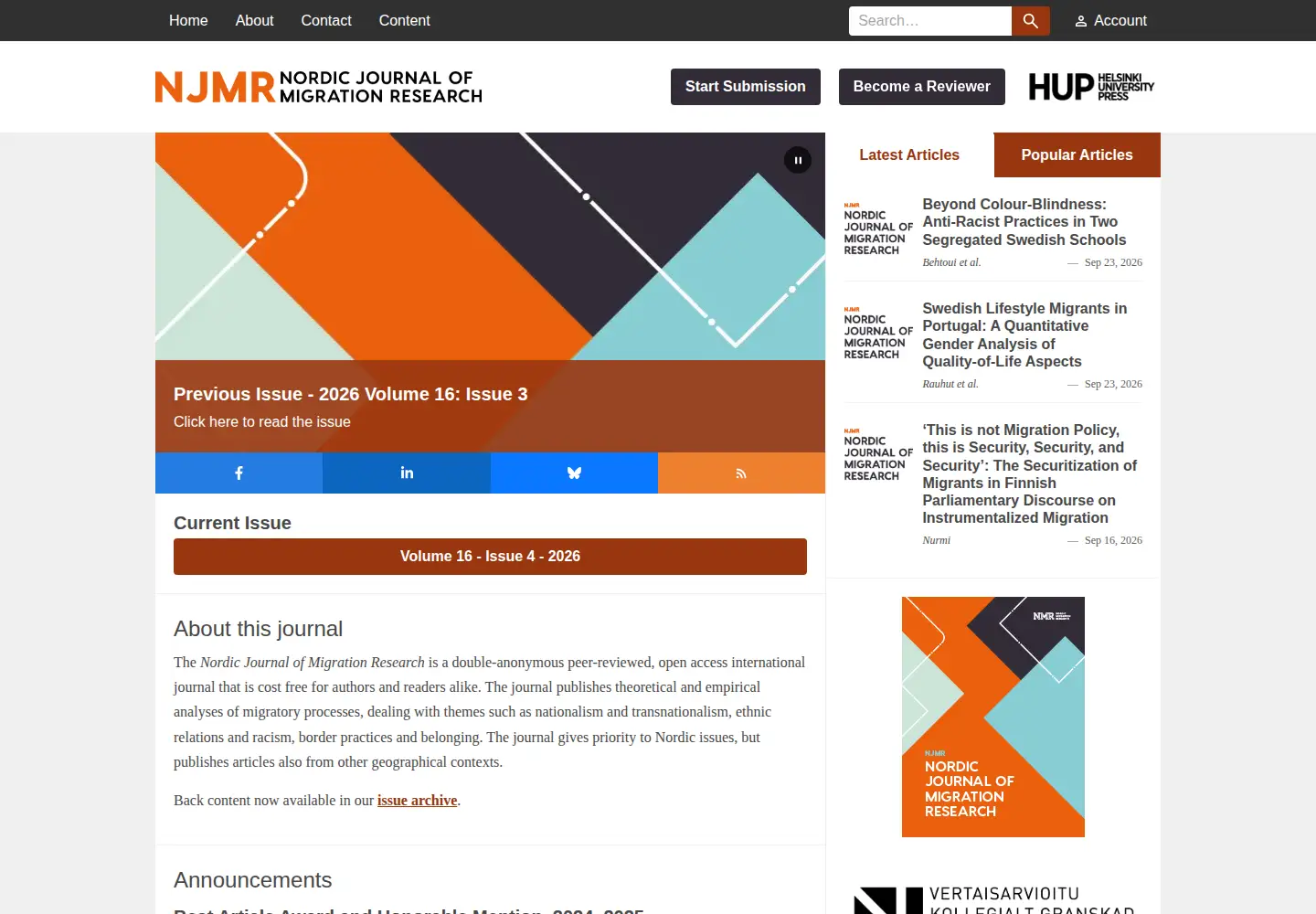 Screenshot of journal-njmr.org