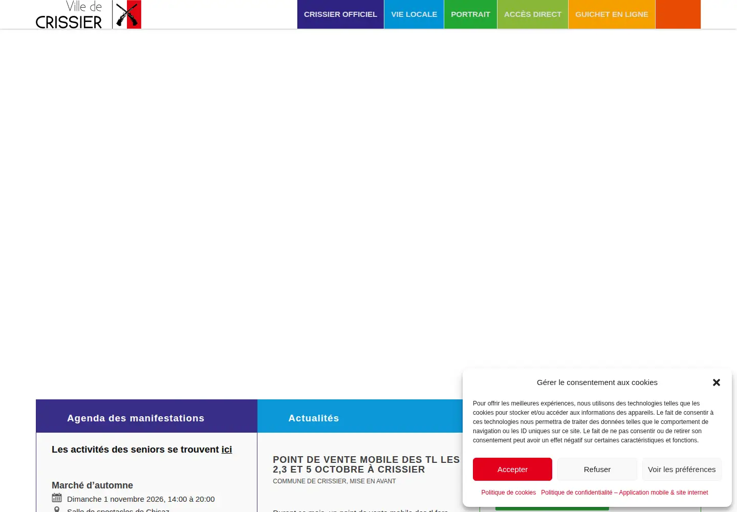 Screenshot of crissier.ch