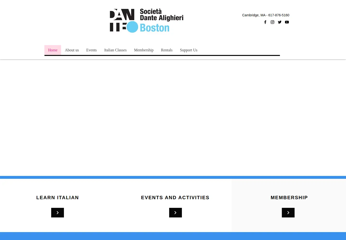 Screenshot of dantemass.org