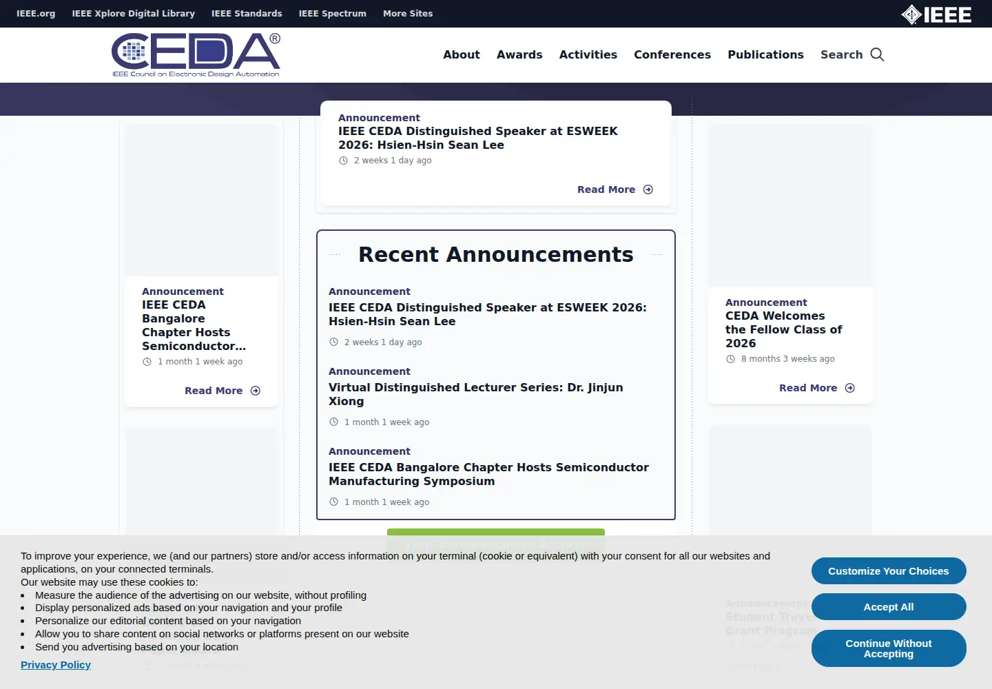 Screenshot of ieee-ceda.org