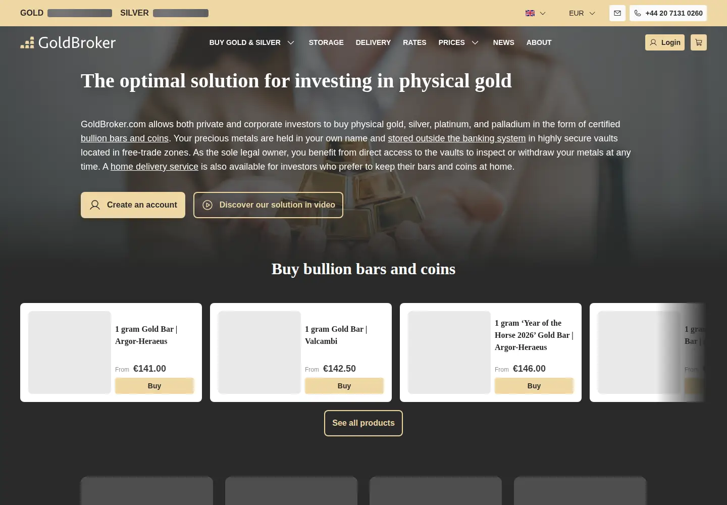 Screenshot of goldbroker.com