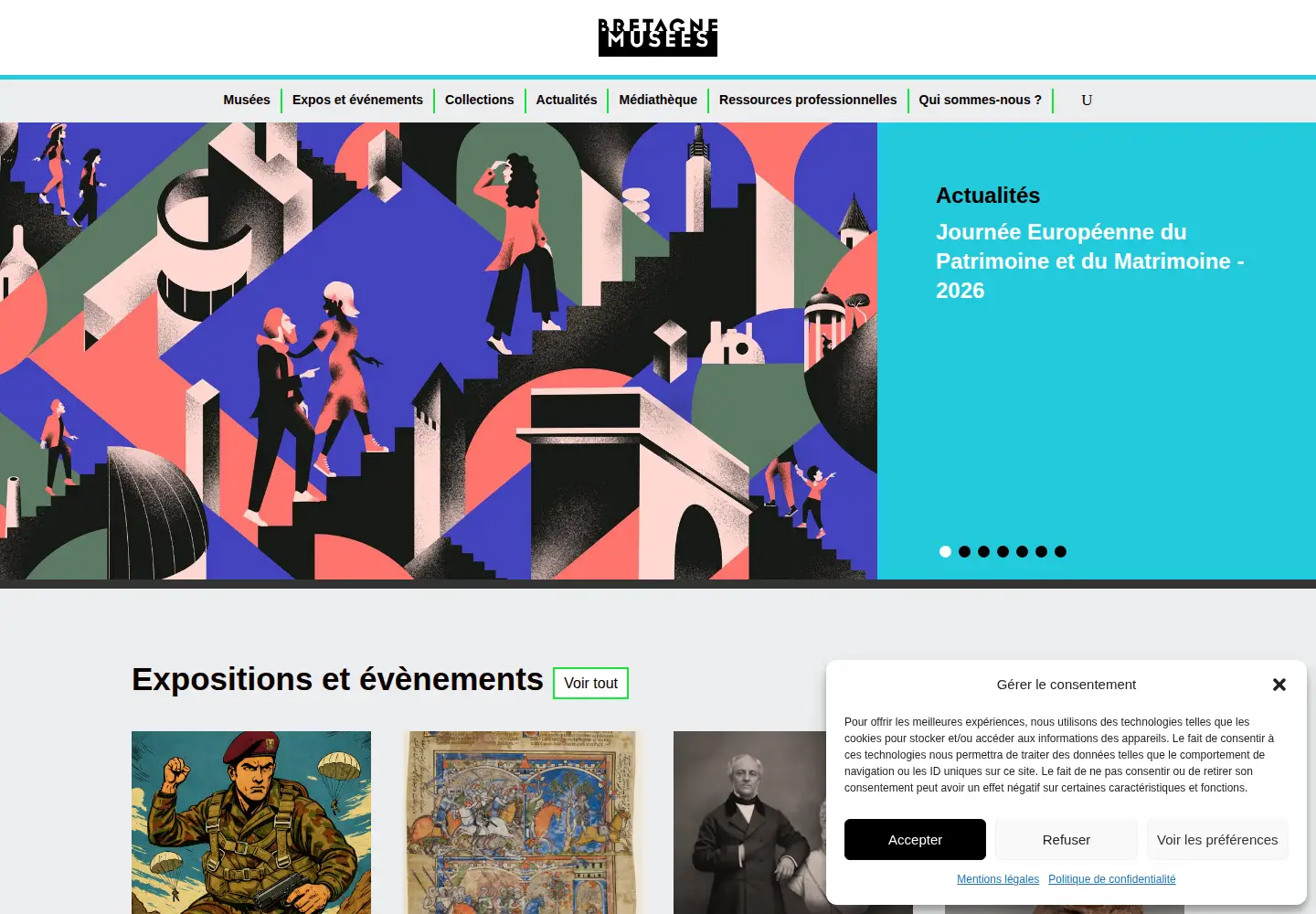 Screenshot of bretagnemusees.bzh