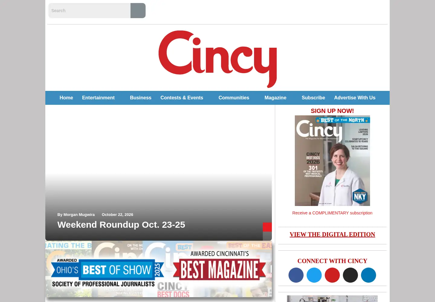 Screenshot of cincymagazine.com