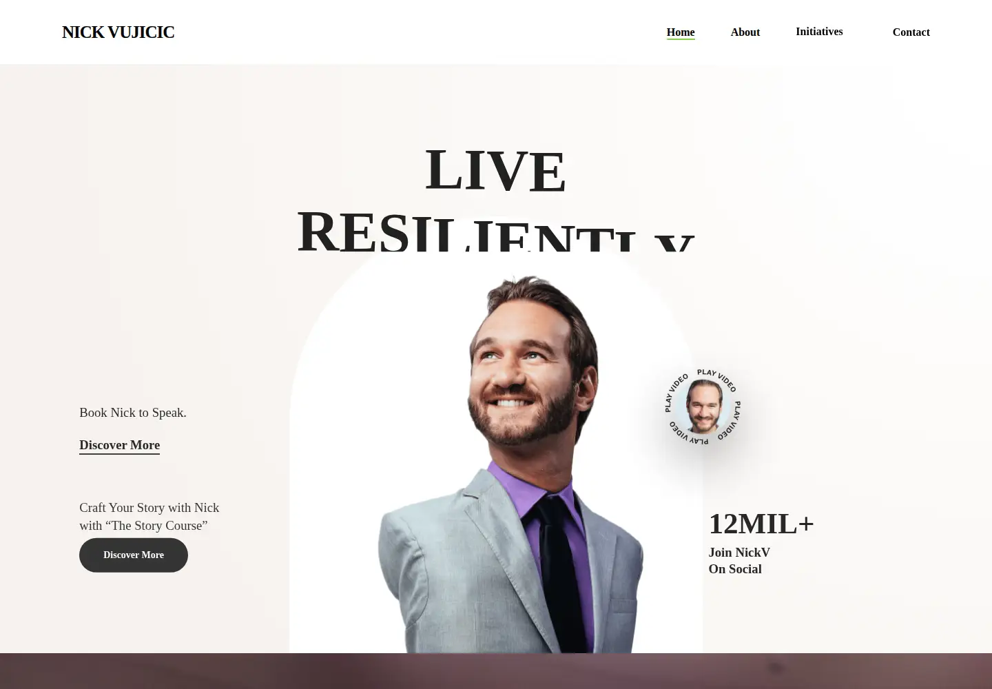 Screenshot of nickvujicic.com