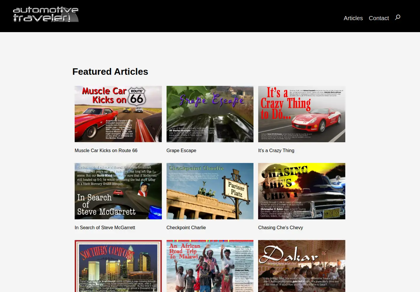 Screenshot of automotivetraveler.com