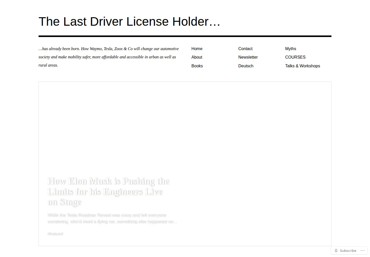 Screenshot of thelastdriverlicenseholder.com