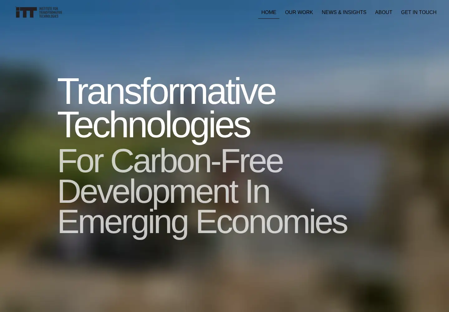 Captured homepage of transformativetechnologies.org in the current scan