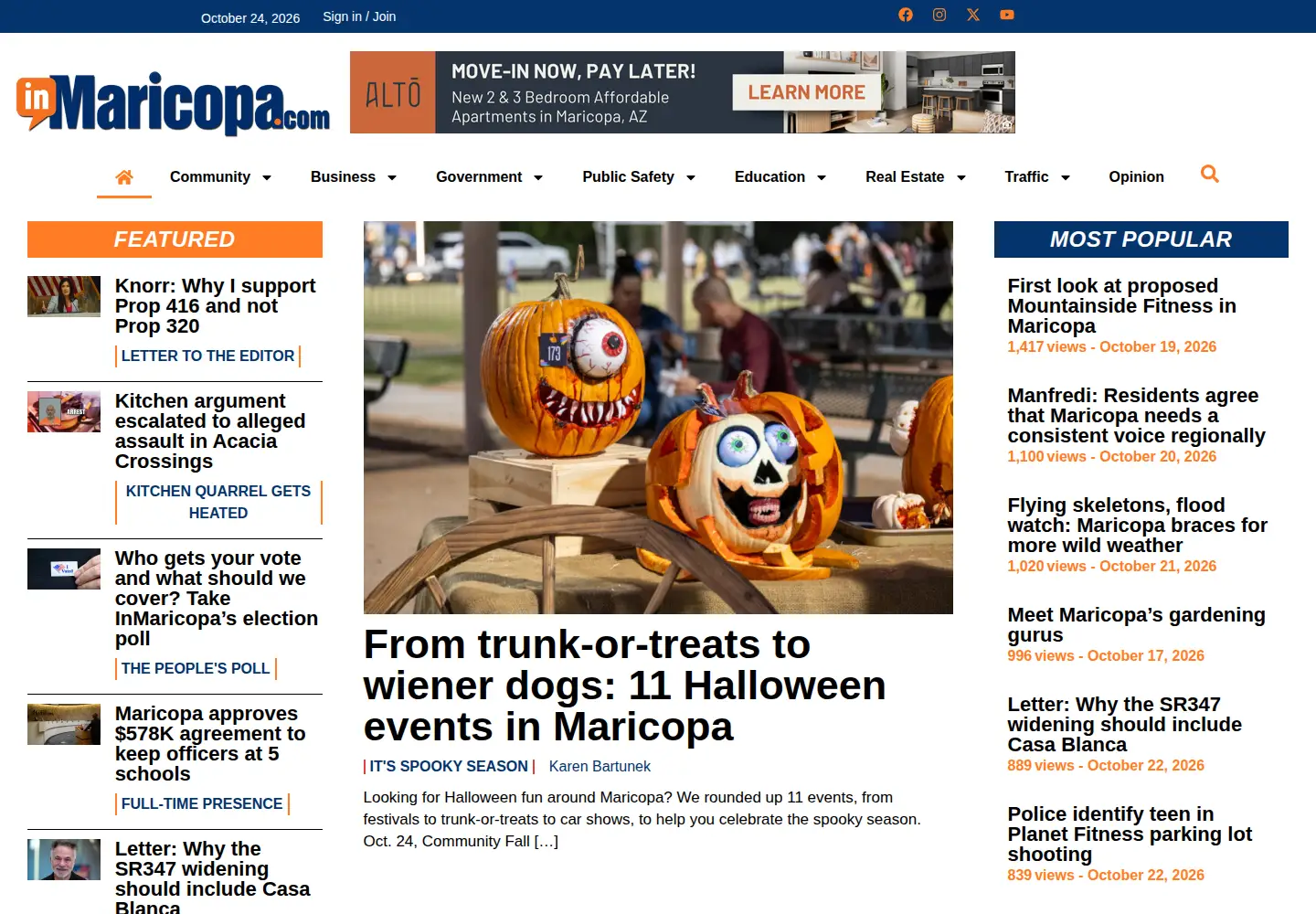 Screenshot of inmaricopa.com