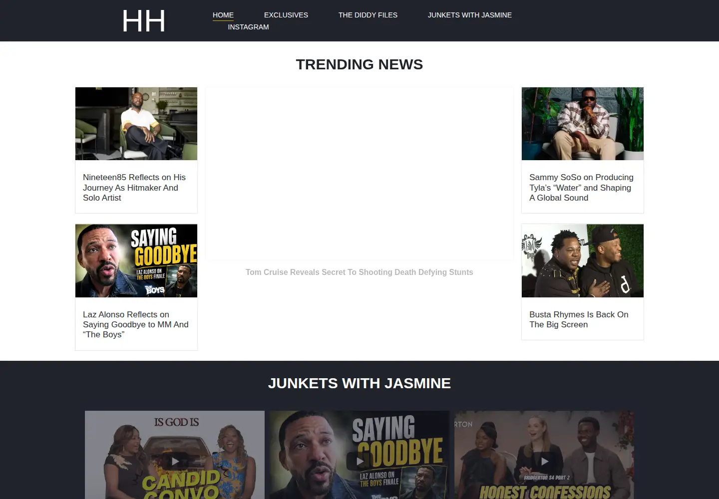 Captured homepage of hiphollywood.com in the current scan