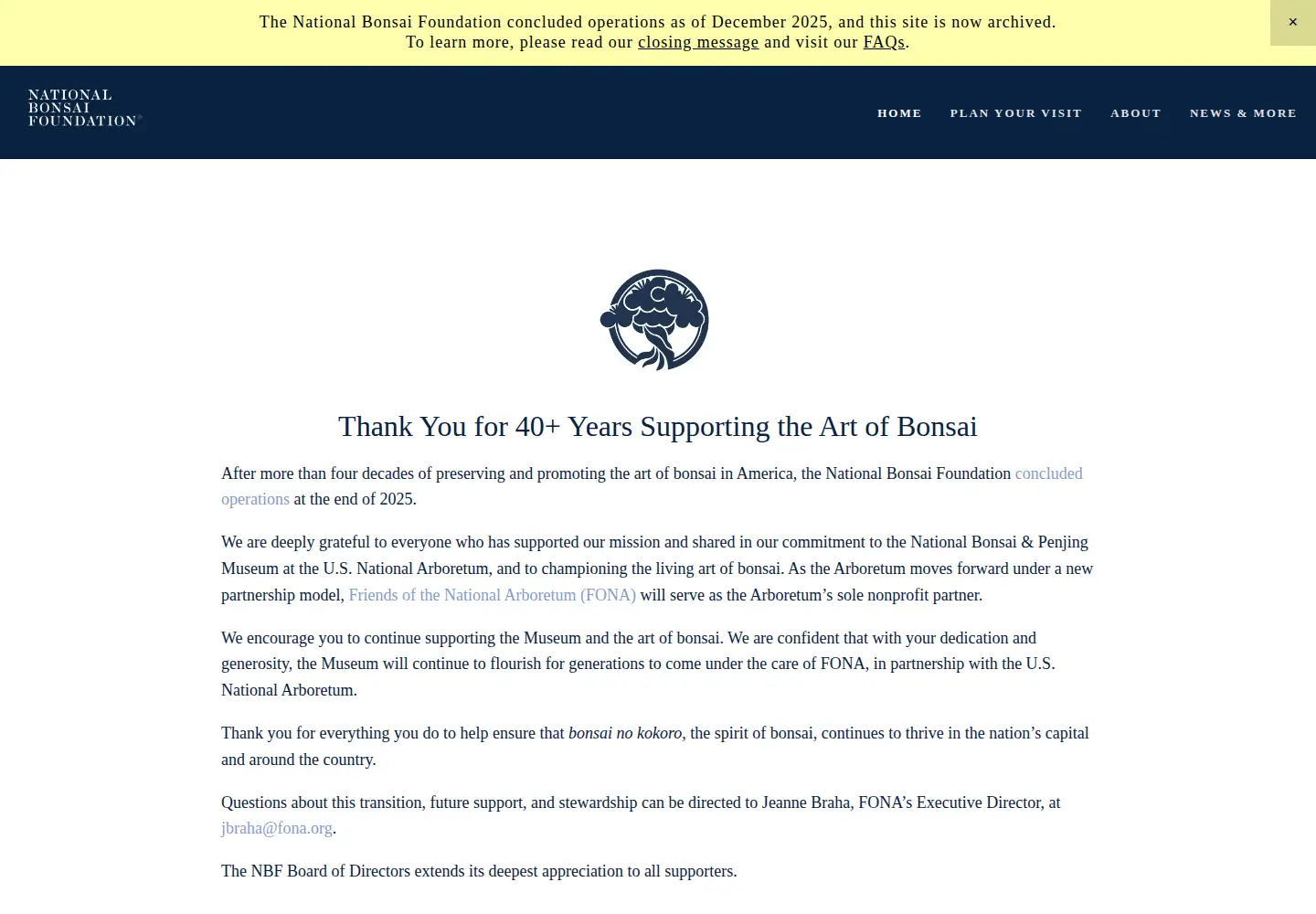 Screenshot of bonsai-nbf.org
