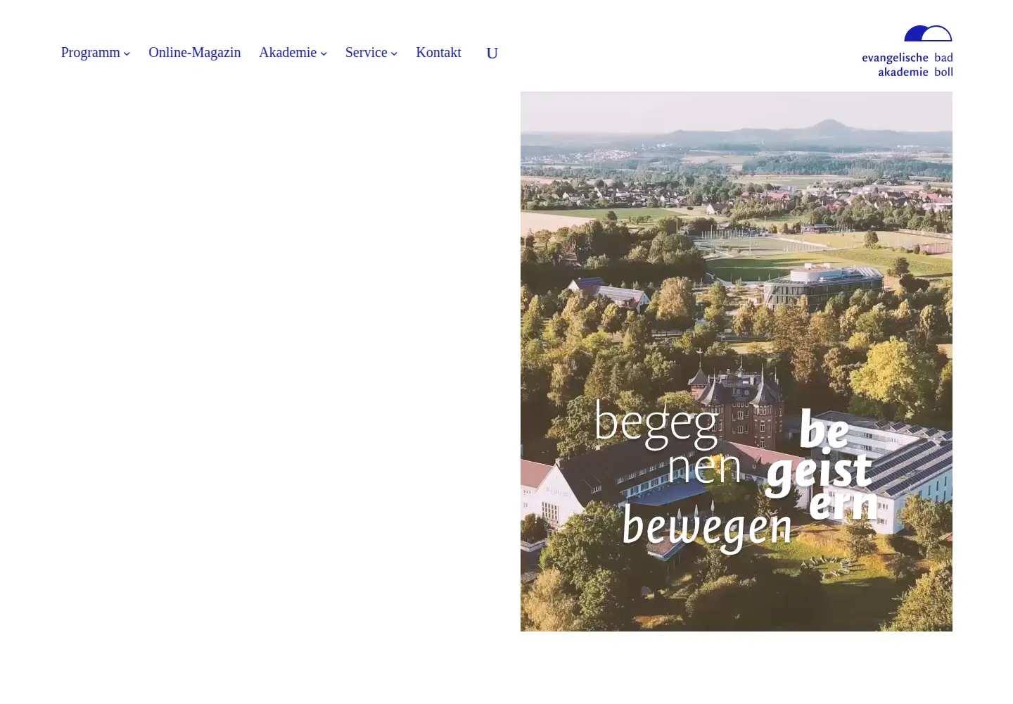 Captured homepage of ev-akademie-boll.de in the current scan