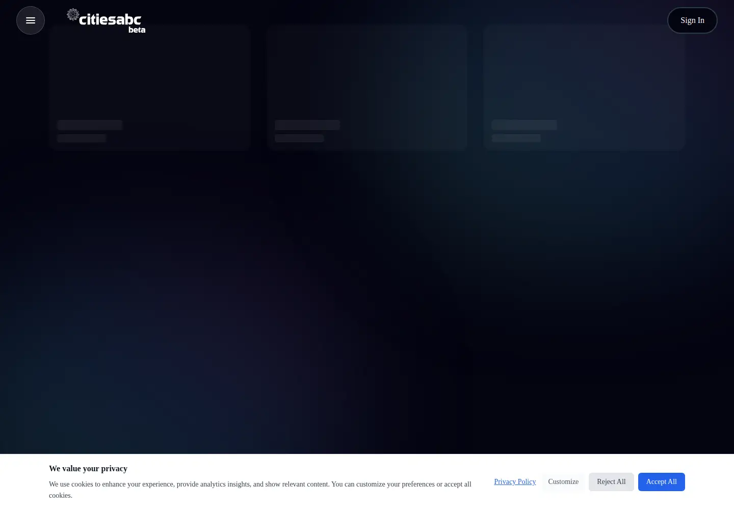 Screenshot of citiesabc.com